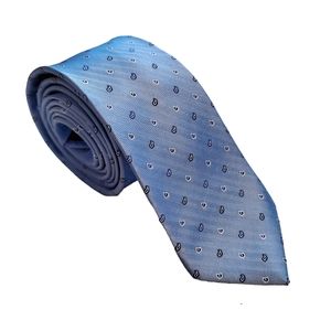 Silk Necktie: English Laundry Blue Paisley